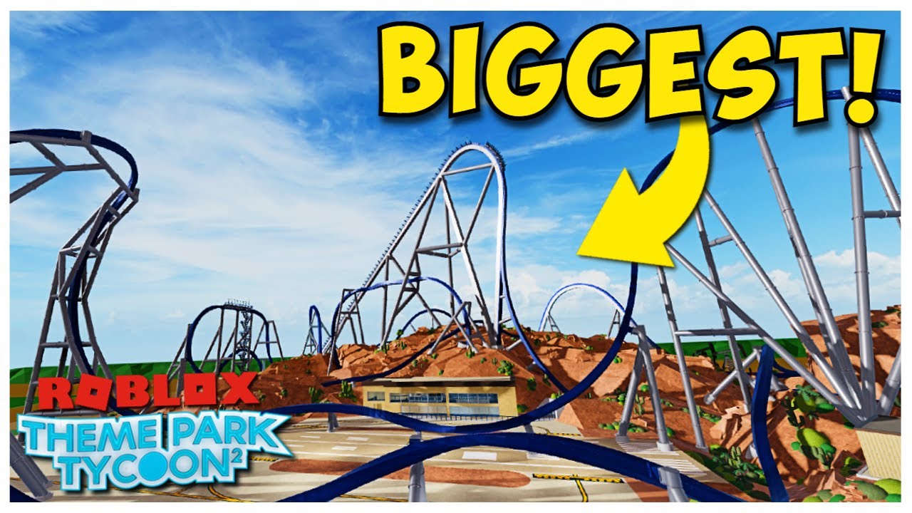 The BIGGEST Rollercoaster in Theme park Tycoon 2!
