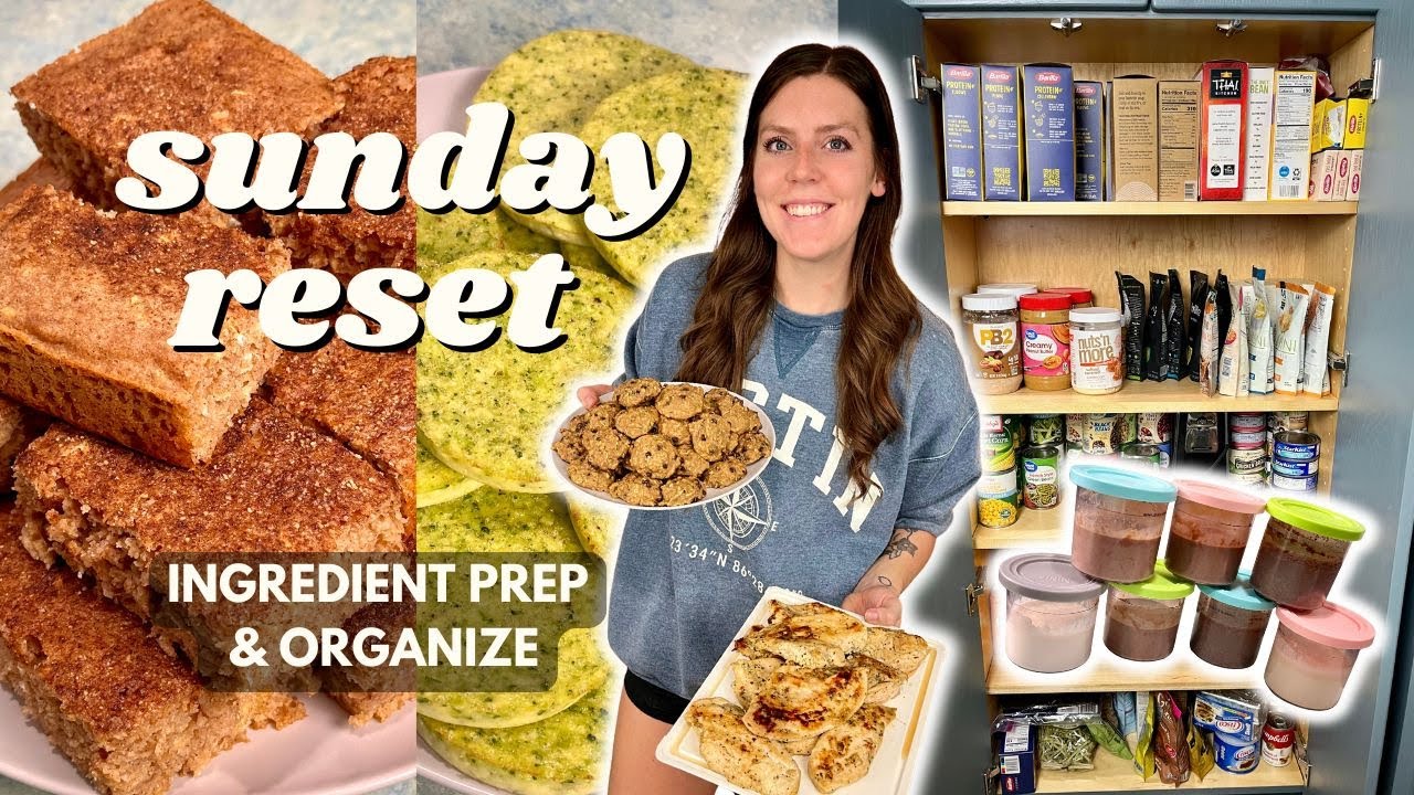 Sunday RESET | Ingredient/Meal Prep, Organize | Staying on Track | Creamis & Breakfast Cookies