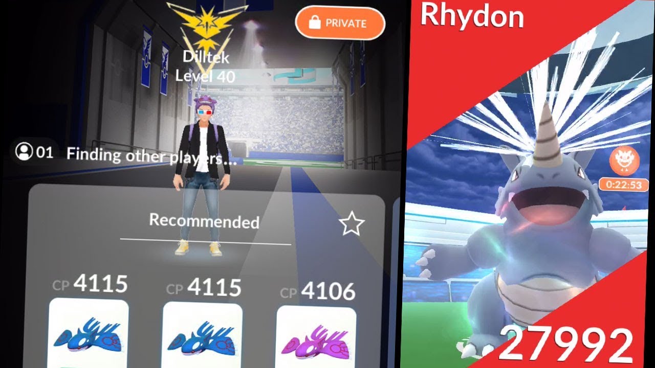 RHYDON SOLO MUD SLAP/SURF ( NO WEATHER BOOST ) POKEMON GO