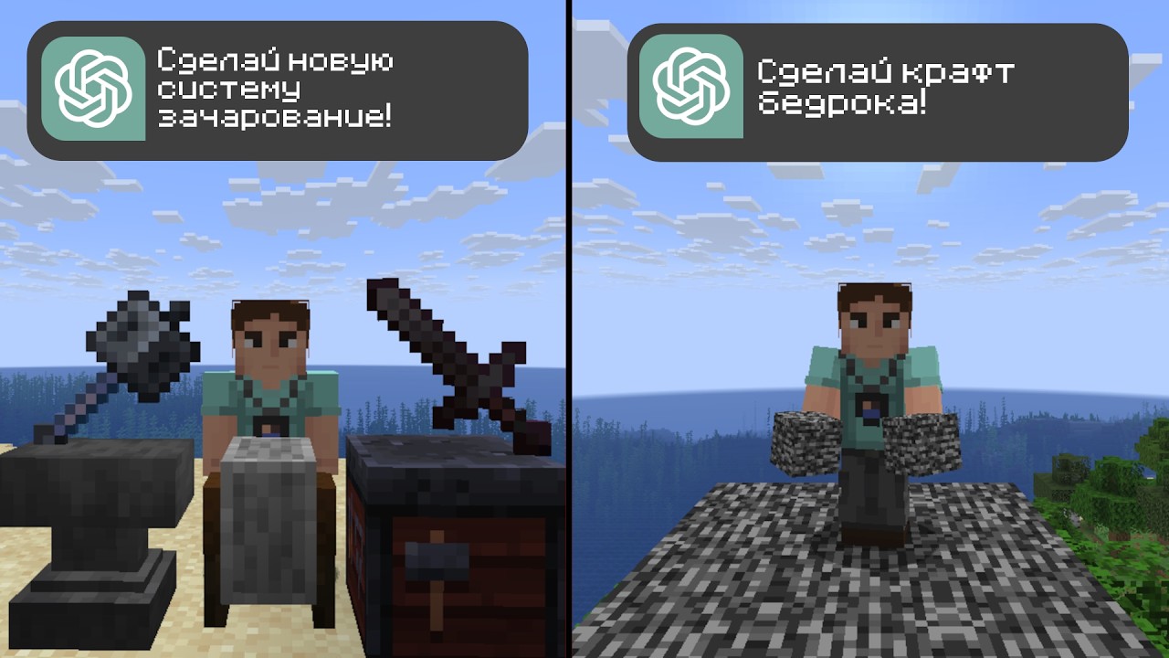 НЕЙРОСЕТЬ ПРИДУМАЛА 7 МЕХАНИК ДЛЯ МАЙНКРАФТА!