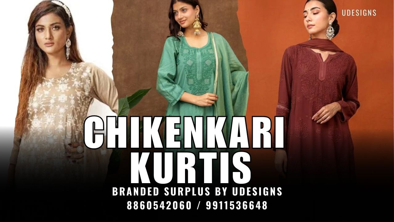 LUCKNOWI CHIKANKARI KURTIS || BRANDED SURPLUS INDIA || ☎️ BOOKING NO  9911536648