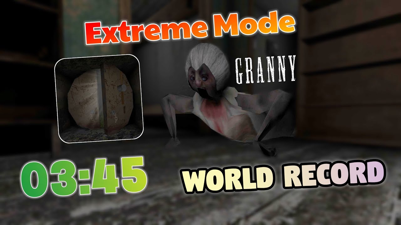 Granny - Extreme Mode Sewer Escape World Record Speedrun, Glitchless, 03:45