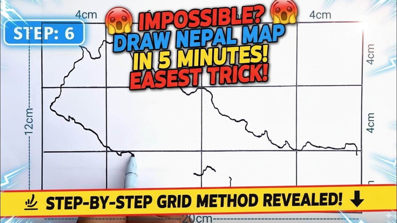 How to draw map of nepal | useful for student | Newman arts