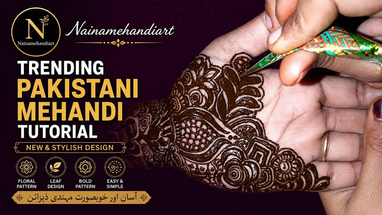 😍Trending henna  mehandi desion step by step ✨🌿
