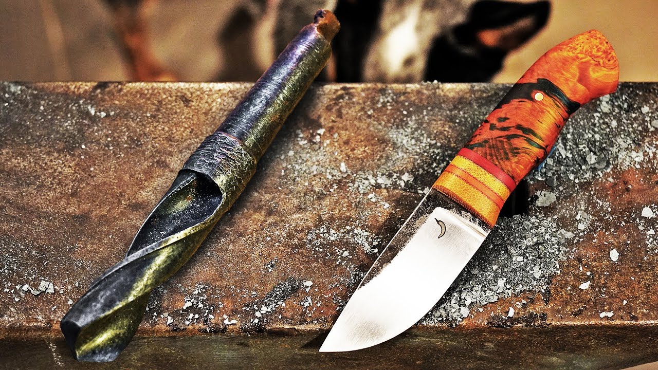 THE KNIFE MADE FROM AN OLD DRILL [Trollsky Knifemaking]