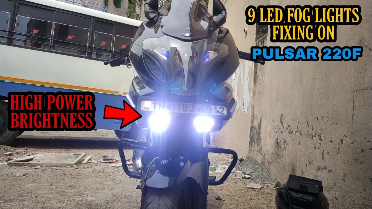 9 LED Fog Lights Fixing On Pulsar 220F | Peter Vlogs Tamil