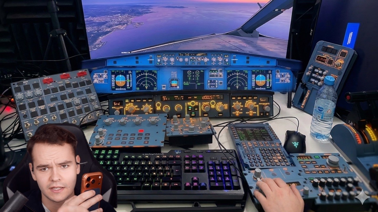 First Ever Flight in my FULL SCALE Airbus A320 Home Cockpit