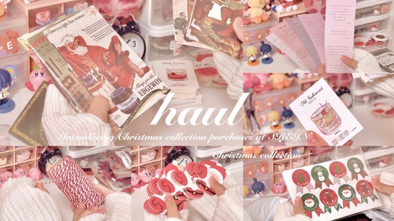 haul.⌇SHEINでクリスマス商品購入品┊紙もの┊asmr┊ Christmas⛄️❄︎