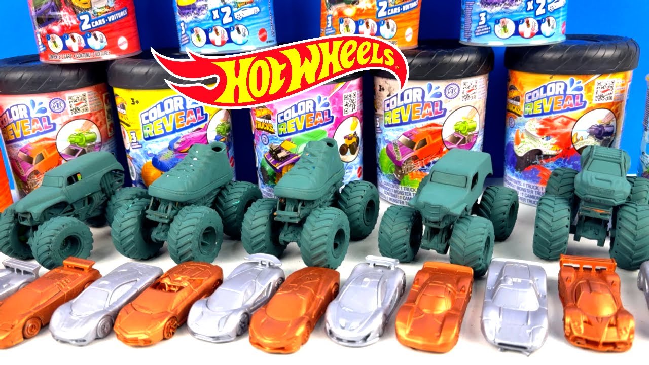 5X🤯🔥 Hot Wheel Monster Truck Color Reveal + 12 Hot Wheel Super Cars!?? Lamborghini??