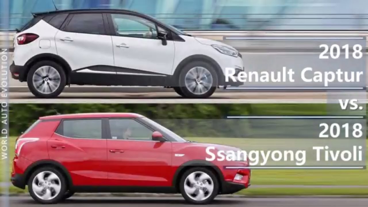 2018 Renault Captur vs 2018 Ssangyong Tivoli (technical comparison)