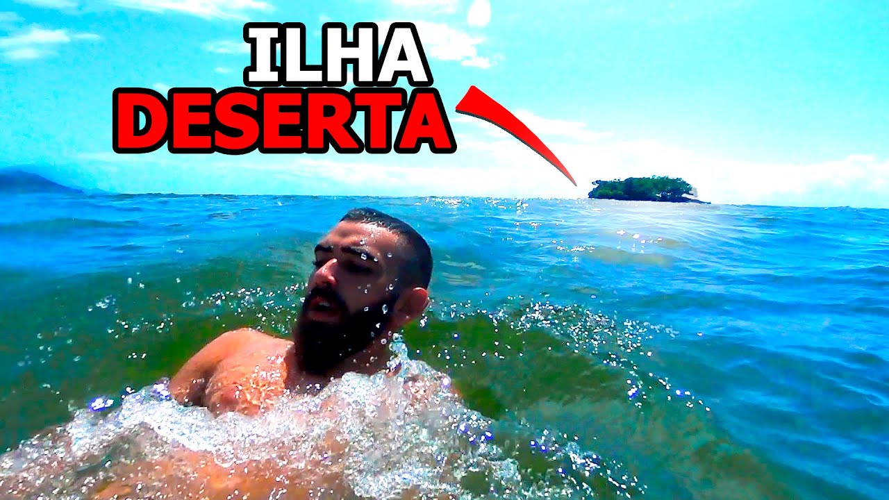 NADANDO SOZINHO até uma ILHA DESERTA EM MAR ABERTO