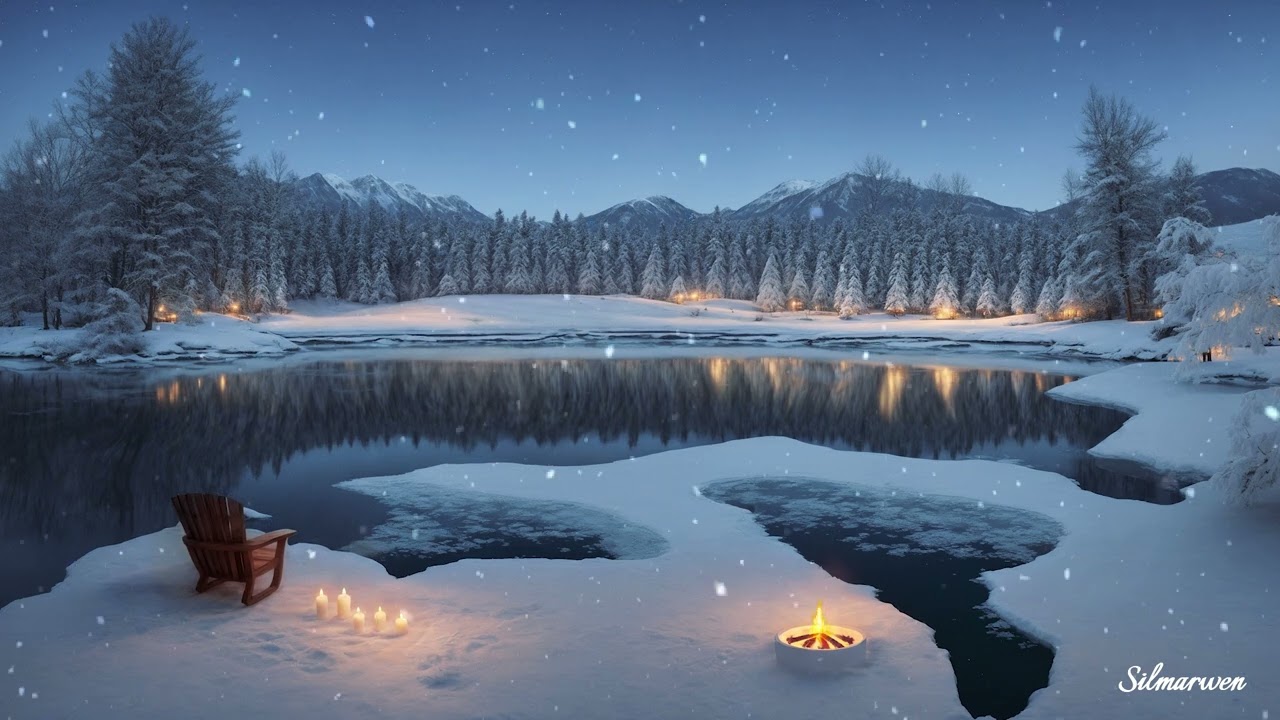 Winter Ambience - Snowy Lake View
