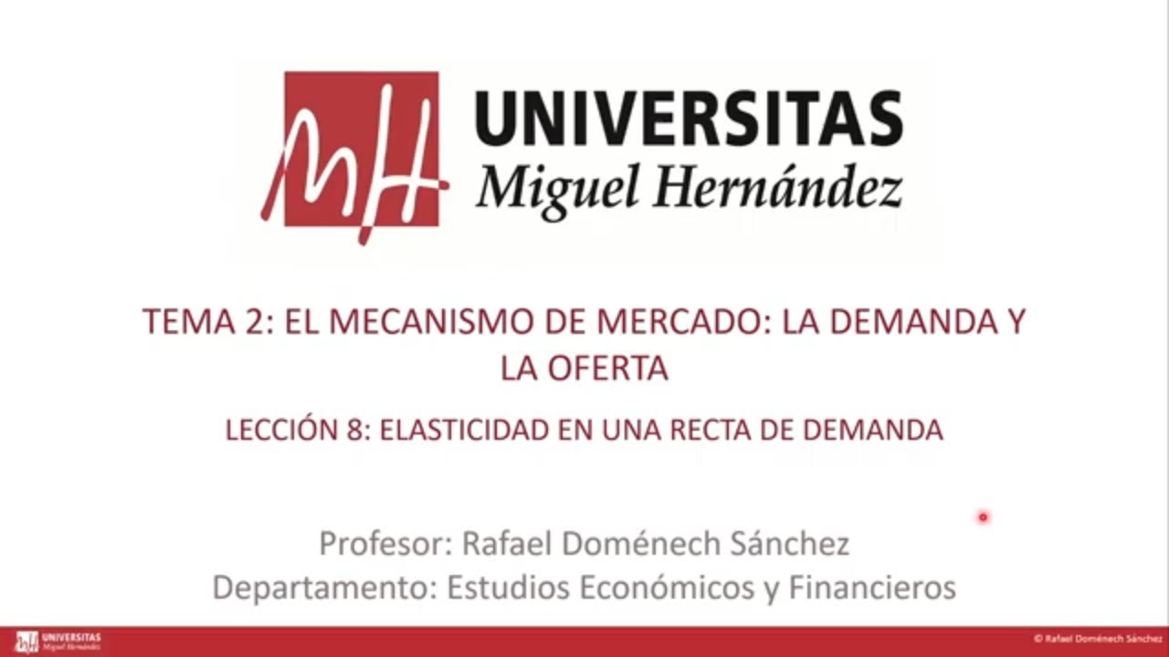 TEMA 02 LEC 08 Elasticidad en una recta de demanda