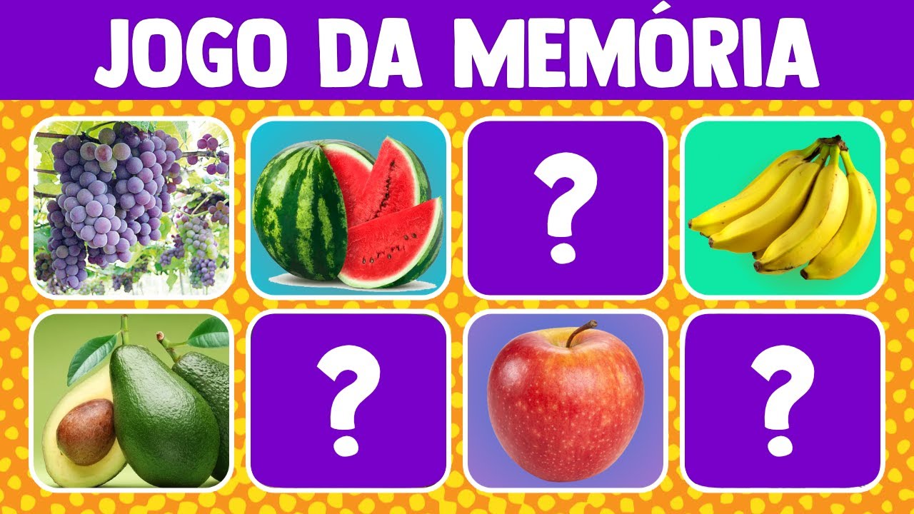 JOGO DA M&Eacute;MORIA - Tente Memorizar as figuras