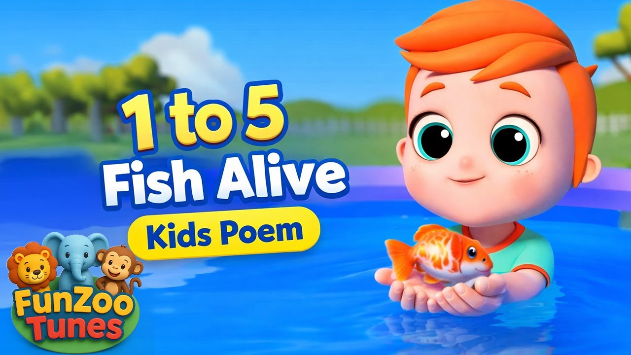 1 to 5 Fish Alive – Nursery Rhyme 🐠