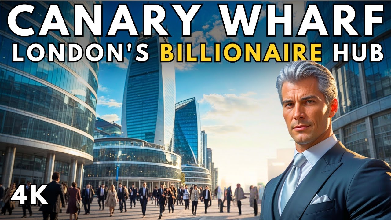 Canary Wharf Walking Tour | Where Billionaires Keep Their Money | 4K