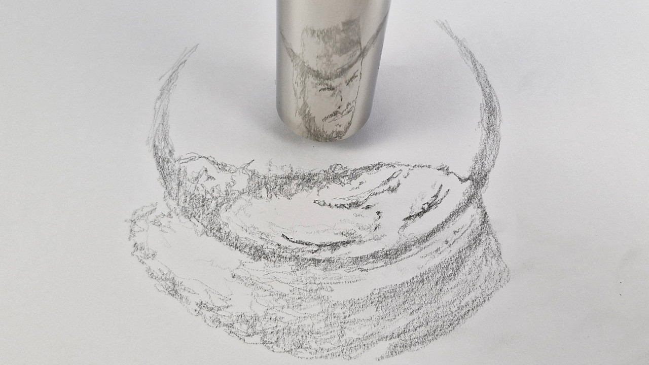 Cowboy Face Revealed with Mirror Illusion !