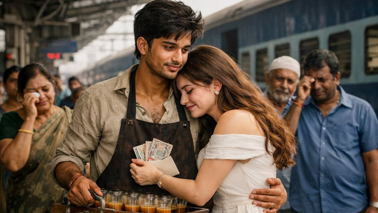 गरीब चाय वाले लड़के के लिए अमीर लड़की ने स्टेशन पर जो किया, सब की आंखें भर आई 🥲