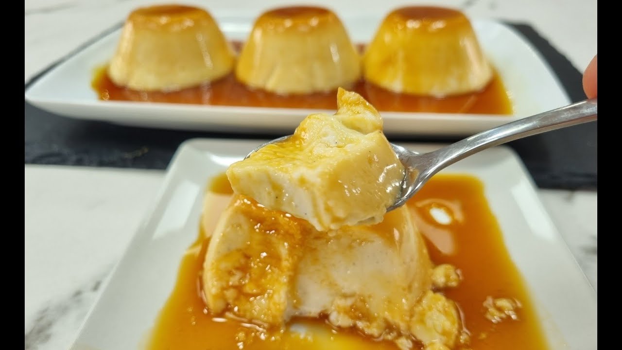 FLAN MUY CREMOSO SIN HUEVOS SIN HORNO Y EN 10 MINUTOS. Delicioso flan de vainilla muy fácil