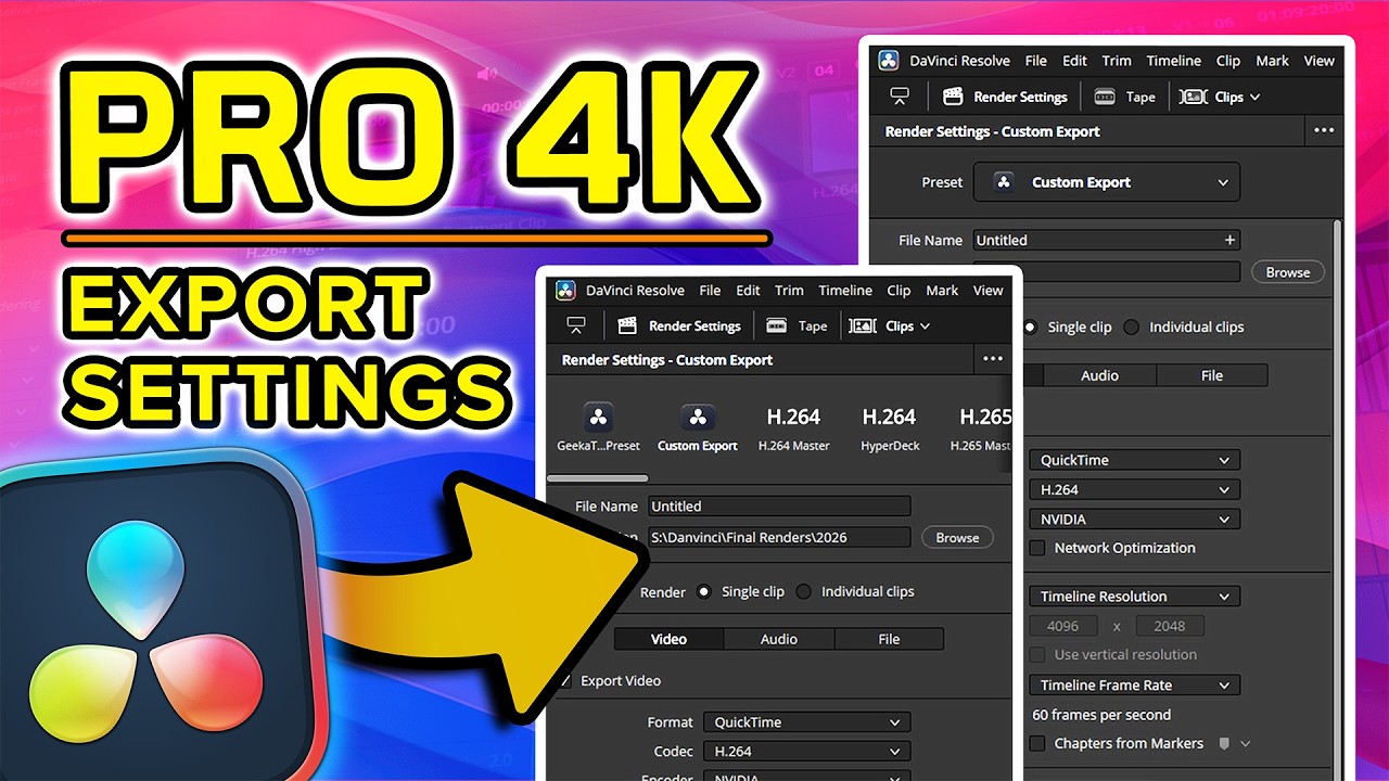 Как экспортировать видео в DaVinci Resolve как ПРОФИ 🔥