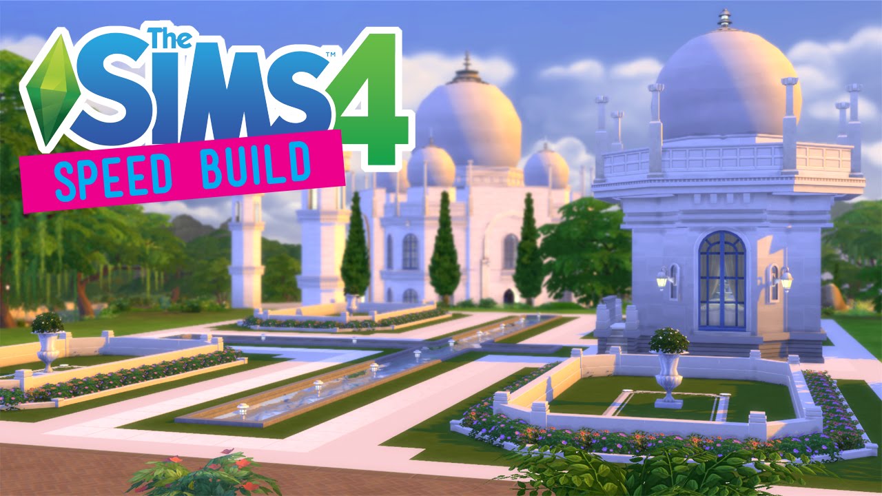 The Sims 4 -Speed Build- Taj Mahal Garden! - No CC -