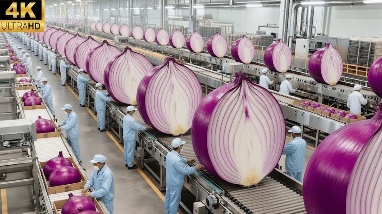 Inside America’s Largest Onion Factory: From Raw Onions to Premium Powder (Full Process)