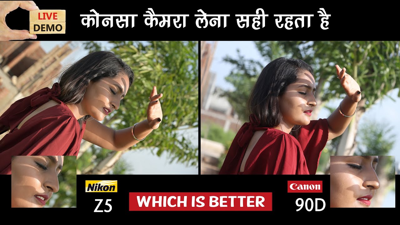 Nikon Z5 VS Canon 90d Same Price Camera Compairison Portrait Live Demo