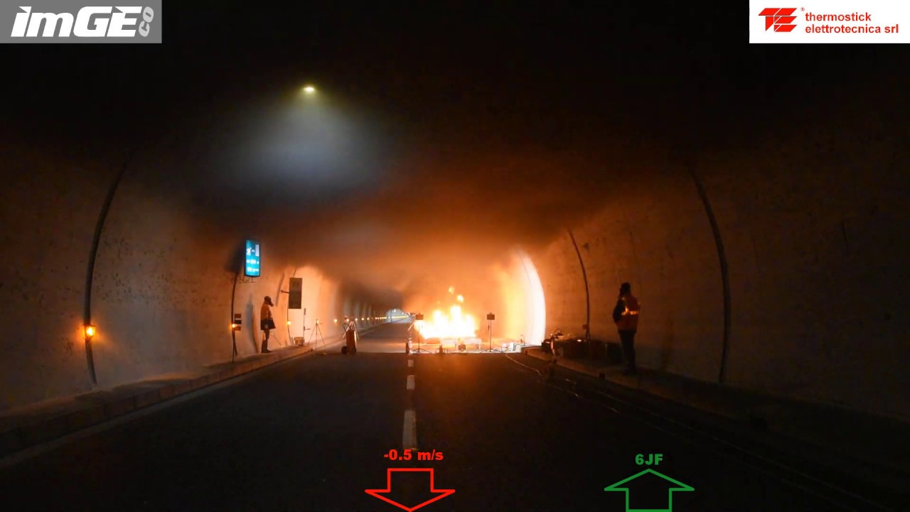 FULL SCALE TUNNEL FIRE TEST  (speed 2x)
