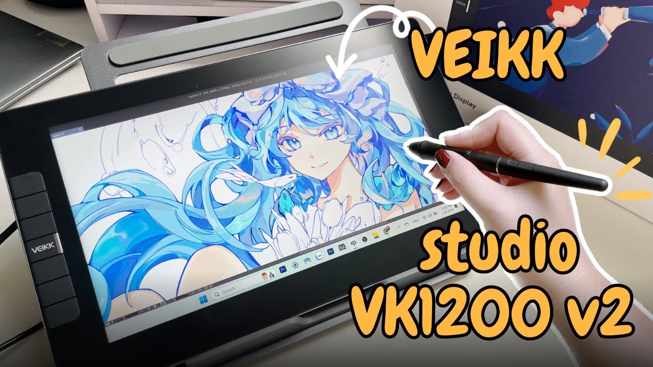 [Review] Bảng Vẽ Màng Hình Veikk Studio VK1200 V2 Giá Tốt Full Phụ Kiện