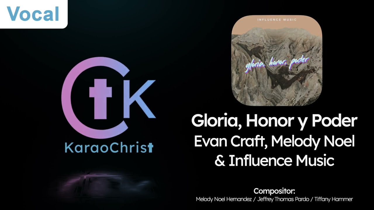 Evan Craft - Gloria, Honor y Poder ft. Influence Music & Melody Noel (Karaoke con Vocales)