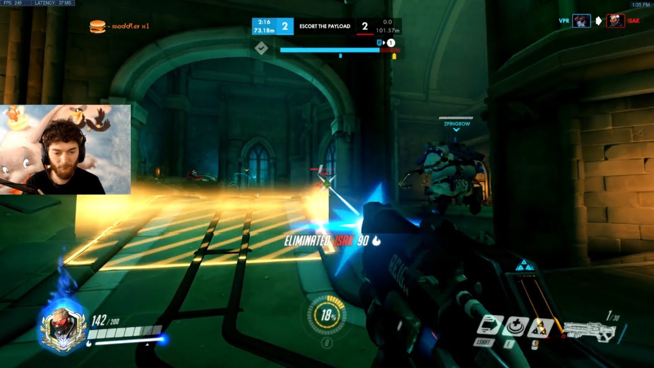 Overwatch Human Aimbot Dafran Doesnt Need Soldier's Visor - Sick Aim -