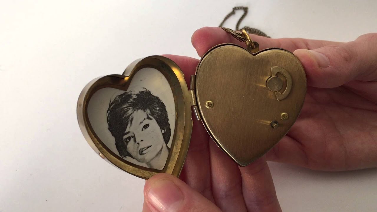 Vintage Miniature Music Box Pendant Necklace and Photo Locket Personalized Gift