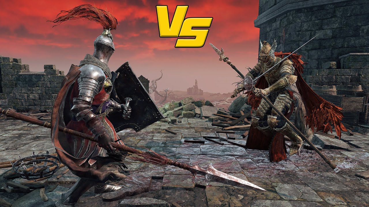 ELDEN RING NPC Fights 7 Redmane Knight vs Cleanrot Knight