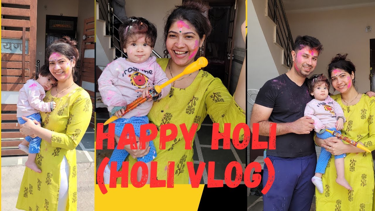 Happy holi to all 🎊holi vlog ✨️ Kotdwar jhanda chowk |Jayantika's second holi