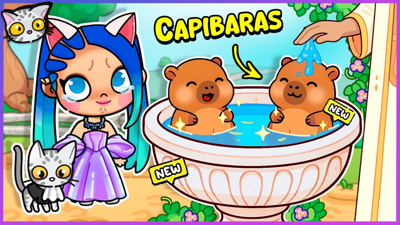 🍼 BAUTIZO y RUTINA de cuidados de 2 BEBÉS CAPIBARA en Avatar World – PARTE 3