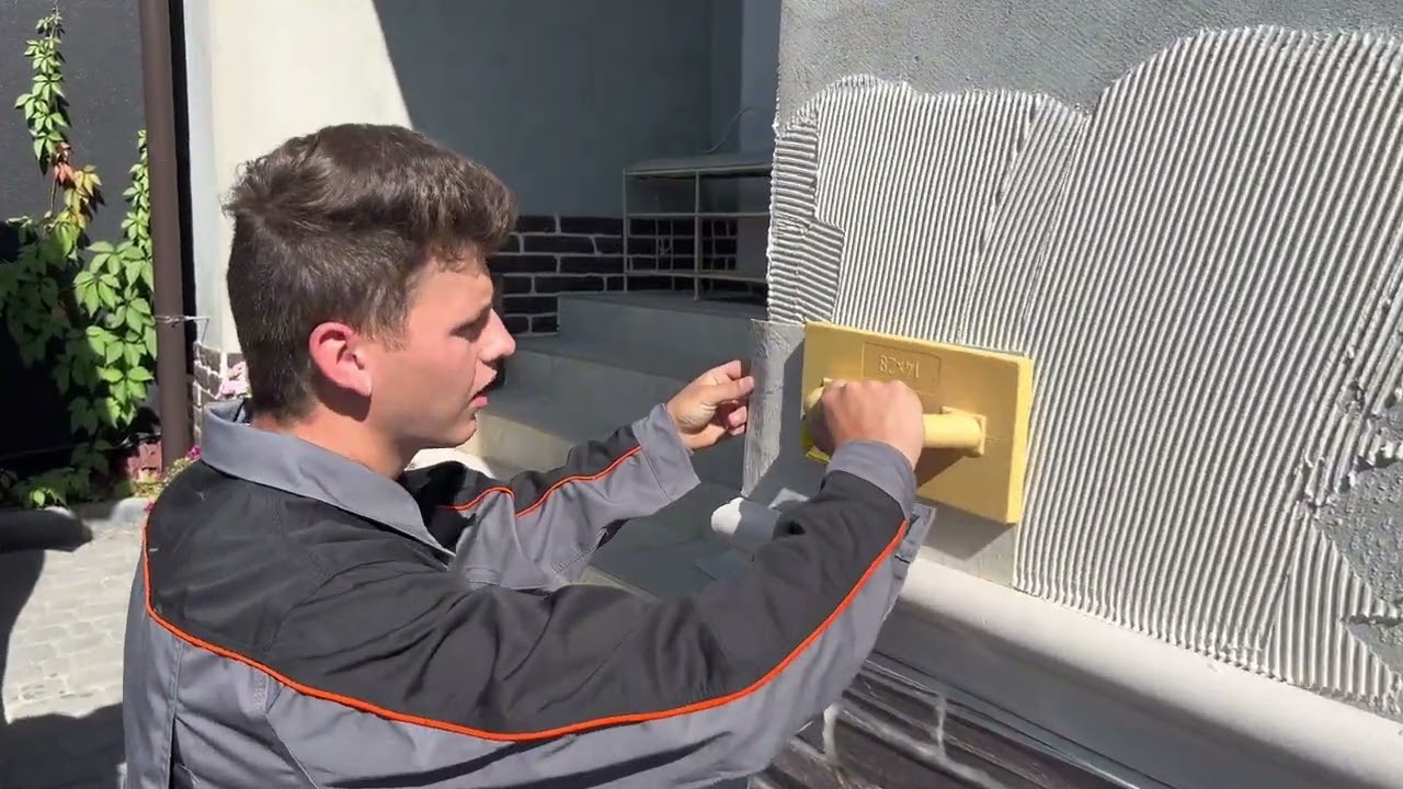 Flexible stone installation. Halteman Group.