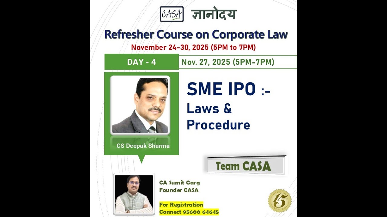 Corporate Law Day 4 - SME IPO