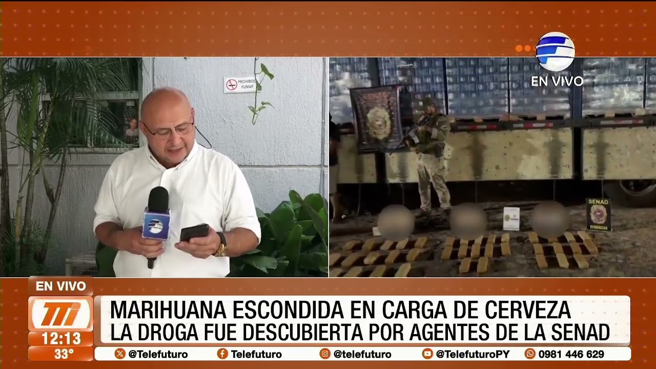 Hallan marihuana escondida en carga de cerveza