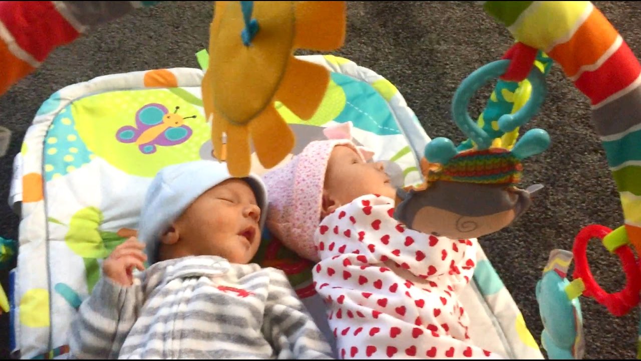 Twins first two days home from the hospital!