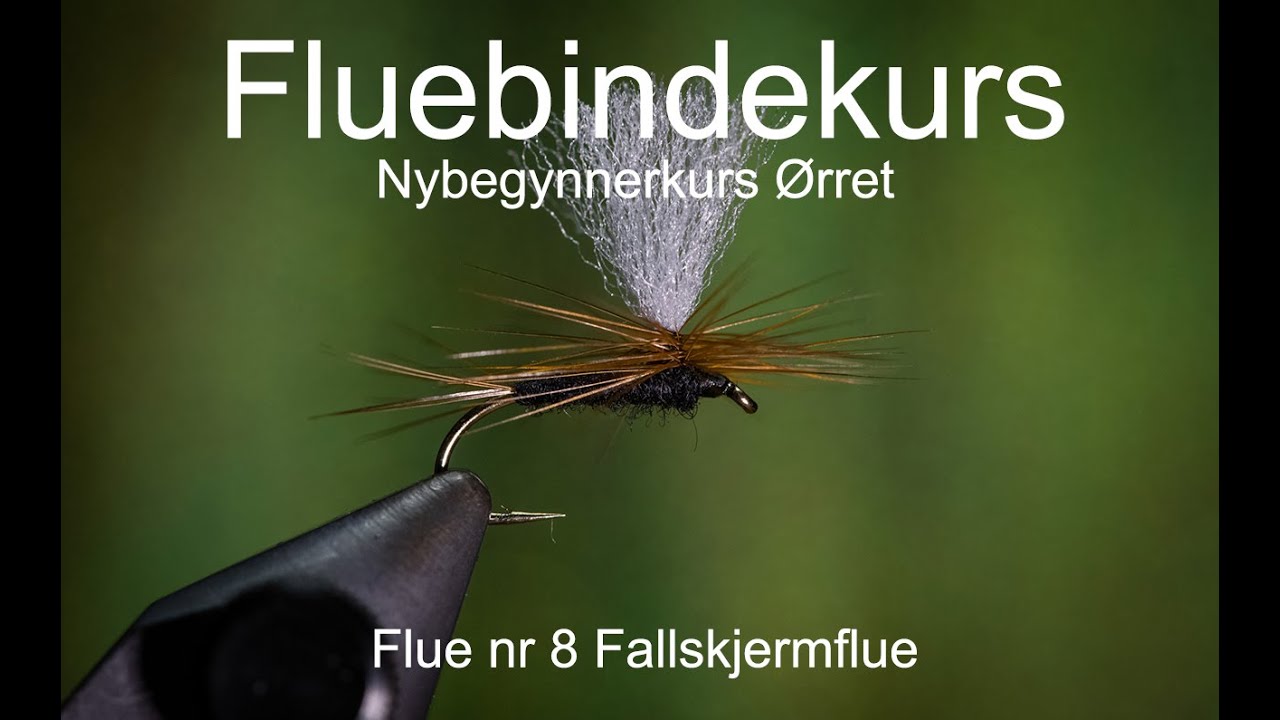 Fluebindekurs del 8. Pål binder fallskjermflue.