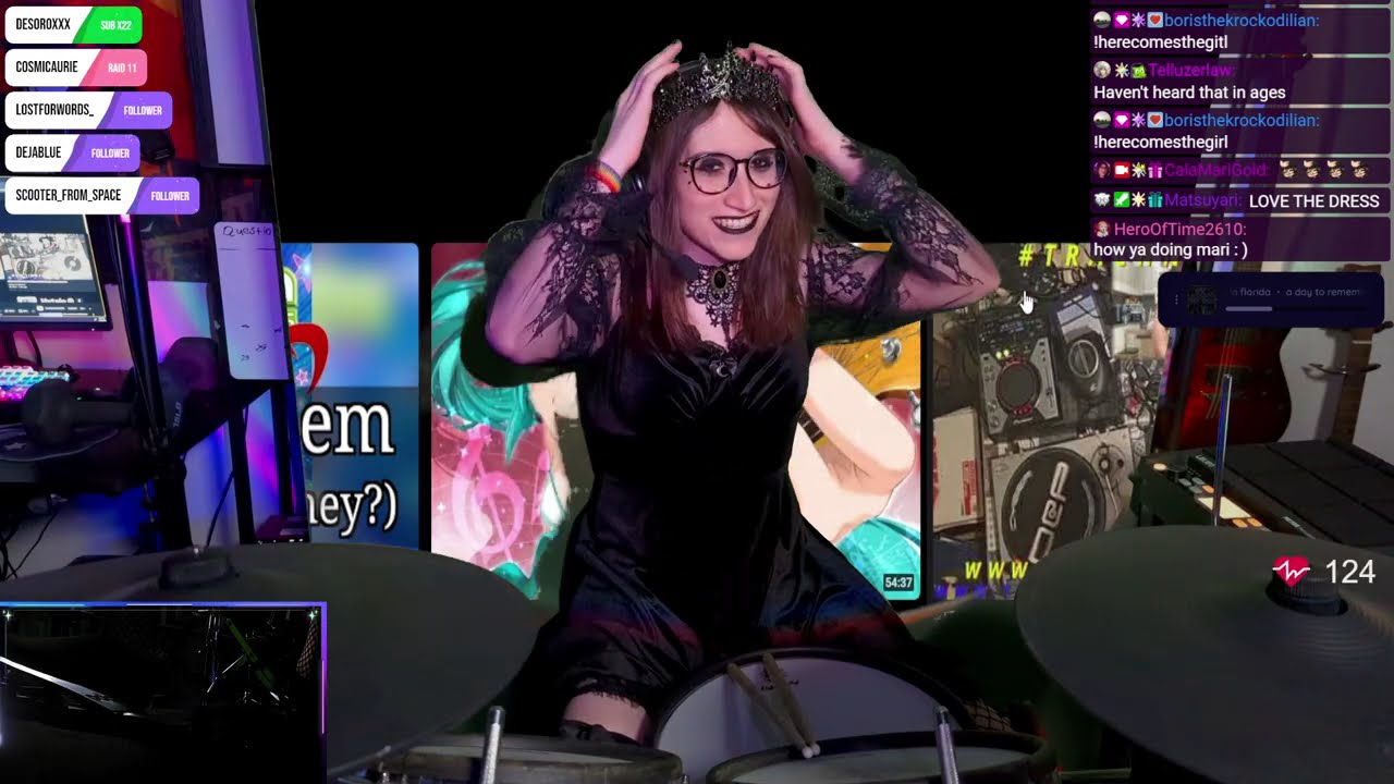Goth Girl Plays Your Song Requests On Drums! 🖤🥁