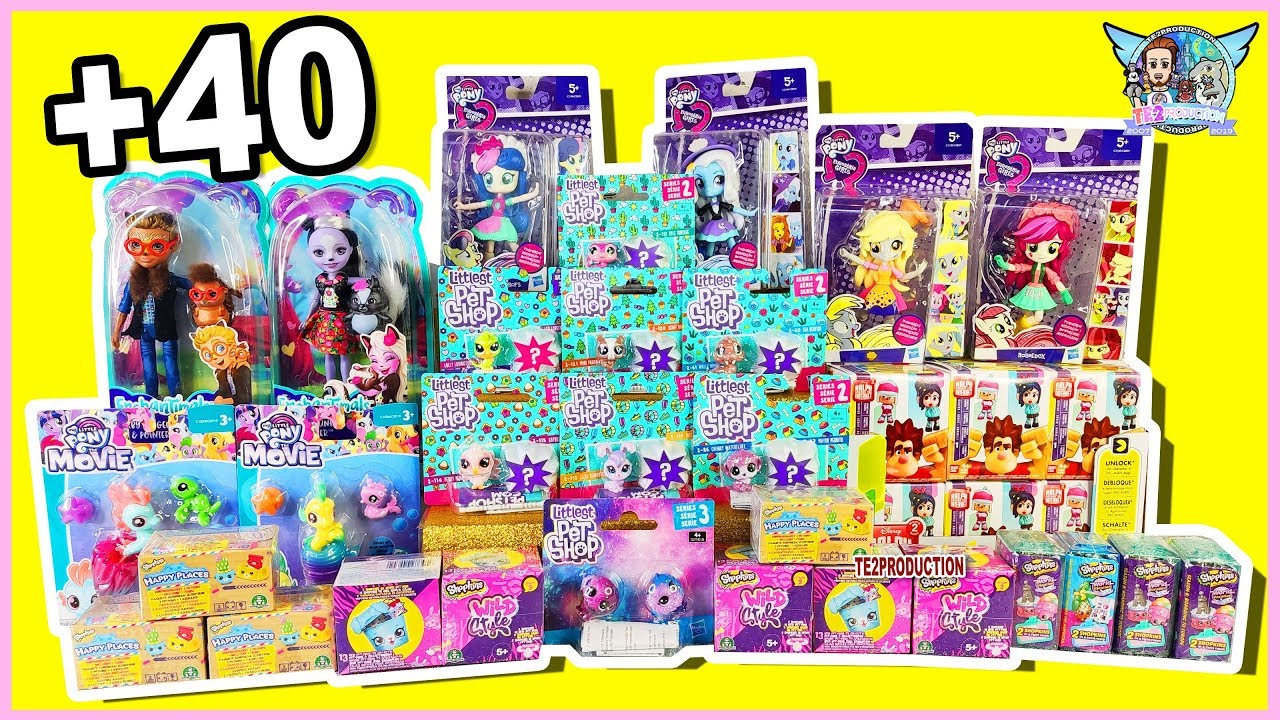 OUVERTURE + DE 40 BOOSTERS PETSHOP - SHOPKINS - RALPH 2 - MY LITTLE PONY - ENCHANTIMALS !!