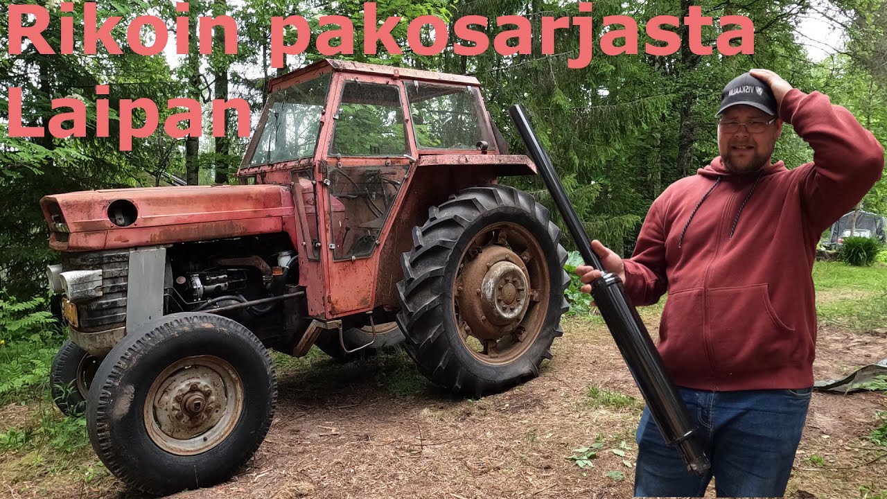 Massikan pakoputken asennus meni pieleen ja pakosarjasta lohkesi palanen