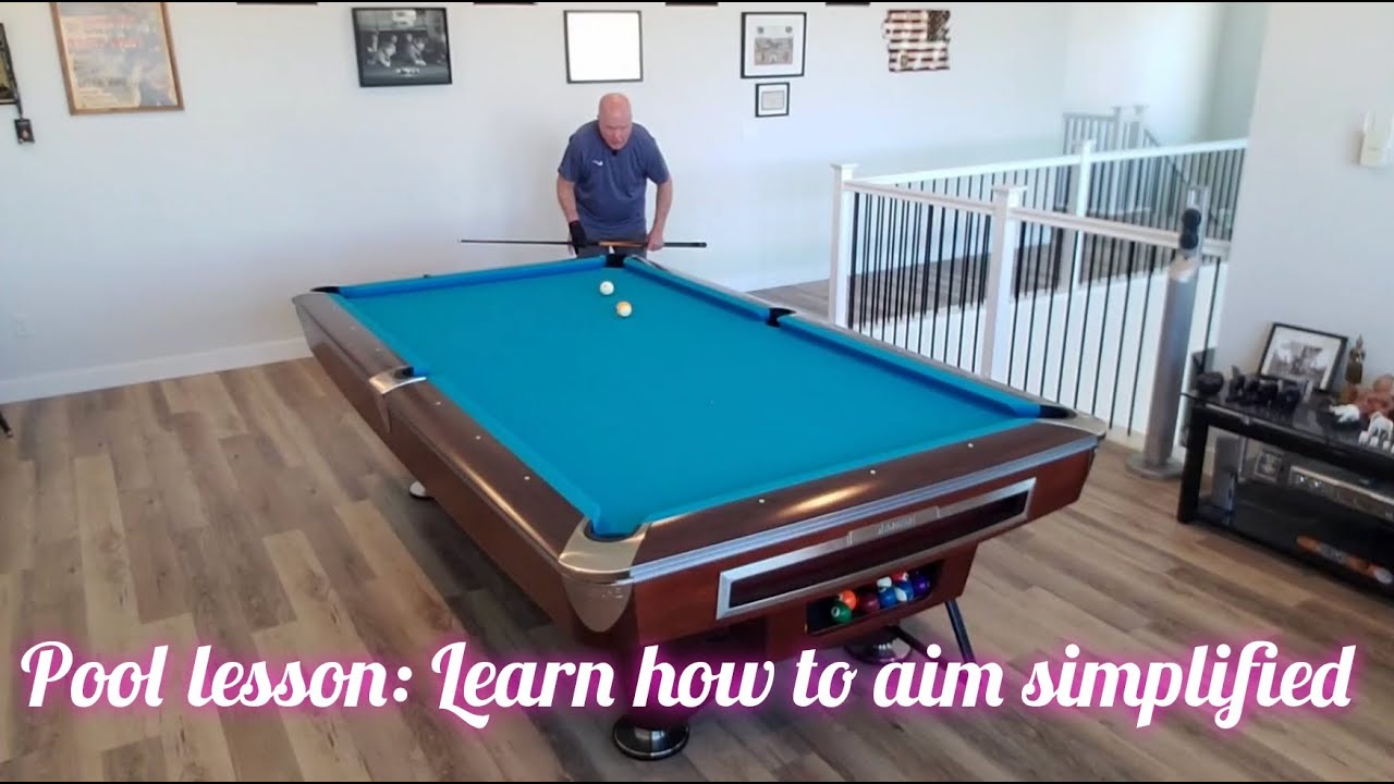 Pool lesson: Learn to aim simplified. It's not that difficult.