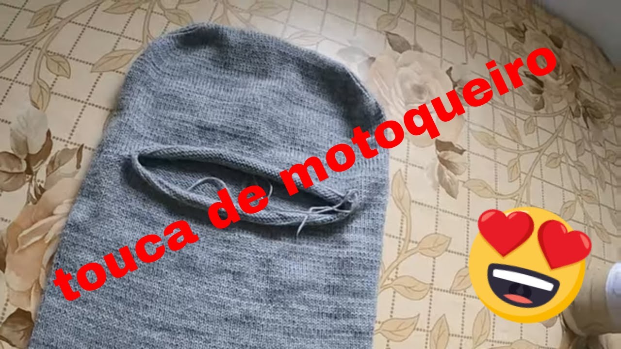 touca motoqueiro só na máquina de tricô