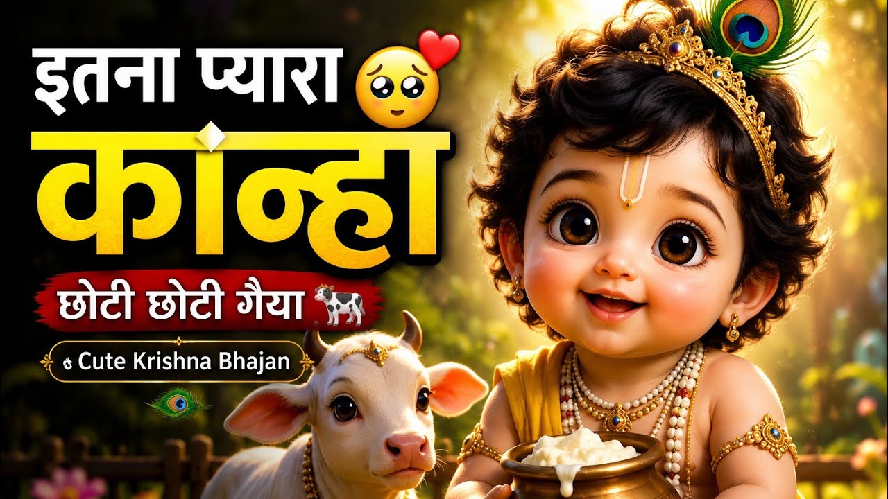 छोटी छोटी गैया | Cute Bal Gopal Bhajan |RT Creations ❤️ Animated 🐄🙏