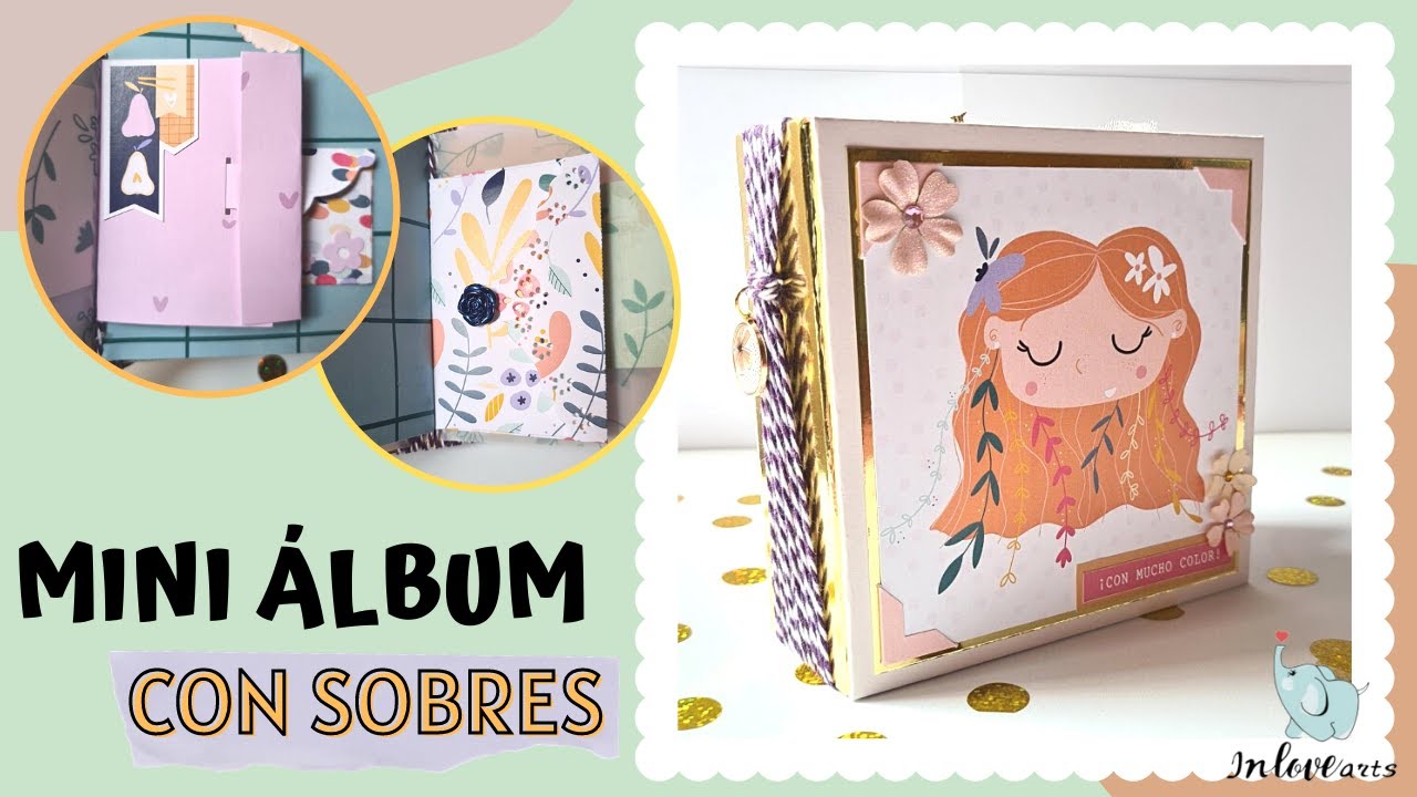 💌MINI ÁLBUM con SOBRES muy fácil | Tutorial Scrapbooking