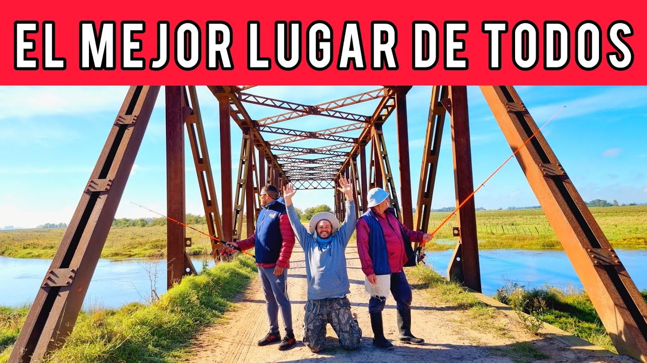 Mucha pesca y aventuras sobre el arroyo saladillo, puente de fierro Emiliano Reynoso, MJ-PESCA