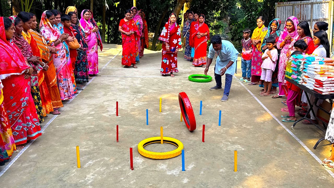 ডিজিটাল চমকের আজব খেলা ! ৩ টায়ার গড়িয়ে ১২ রিংয়ে বাঁঝিয়ে বাহারী পুরষ্কার জিতে নিলো গ্রামের আপারা !