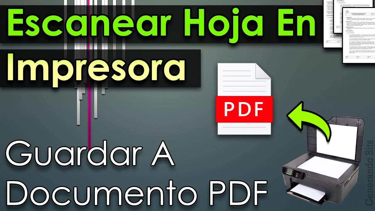 Escanear hoja en esc&aacute;ner de impresora y guardar como documento Pdf